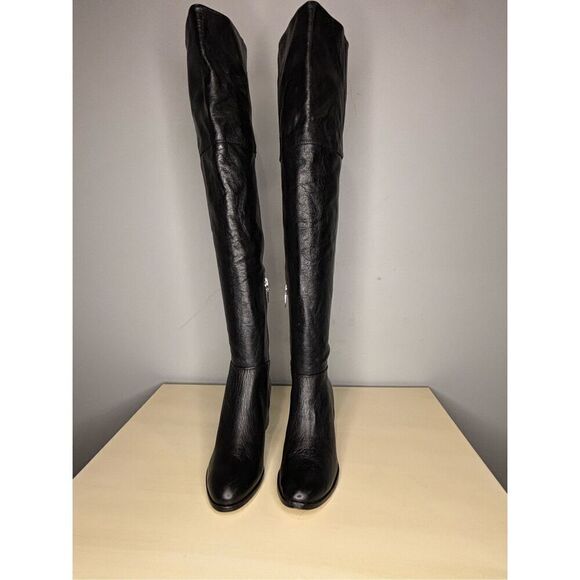 Schutz Women's S-Sivana Block Heels Over the Knee‎ Boot Black Size 5B - Picture 5 of 9